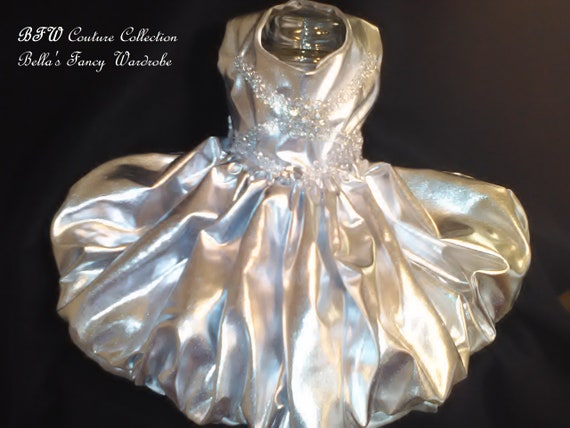 knee length dresses for ladies Metallic Bubble Sleeve Dress Large main image 0