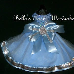 Icy Sky Blue Dog Dress, Fancy Dog Dress, Wedding Dog Dress, dog Clothes, Blue Dog Dress, Dog Couture