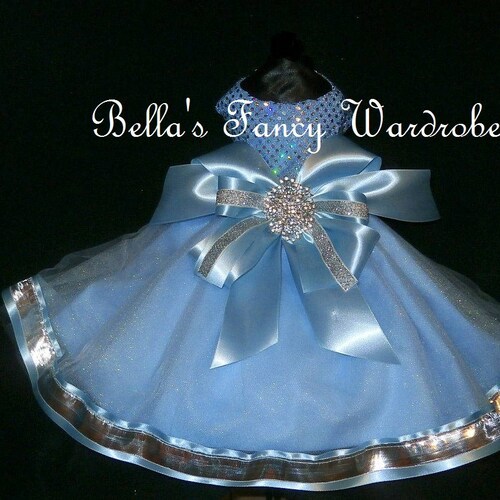 Icy Sky Blue Dog Dress Fancy Dog Dress Wedding Dog Dress Etsy