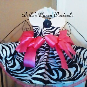 Zebra Print Dog Dress, Animal Print Dog Dress, Black and White Dog Dress, Dog Dress, Dog Clothes