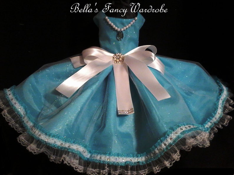 Aqua Blue Dog Dress Dog Dress Dog Apparel Blue Dog Dress Etsy
