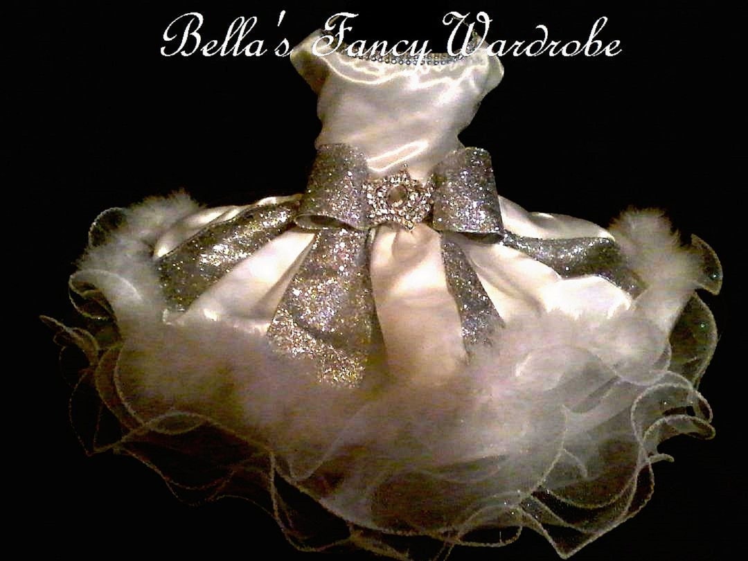 White Dog Dress Formal Dog Dress Dog Christmas Dress Dog Etsy