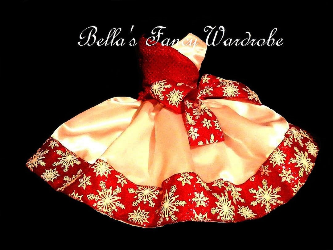 Christmas Dog Dress, Red Dog Dress, White Dog Dress, Dog Clothes, Dog