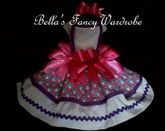 Rainbow Dog Dress: Custom Fit Party Apparel