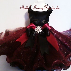 Burgundy Dog Dress, Black Dog Dress, Dog Clothes, Formal Dog Dress, Dog Wedding, Dog Bridesmaid, Dog Dress