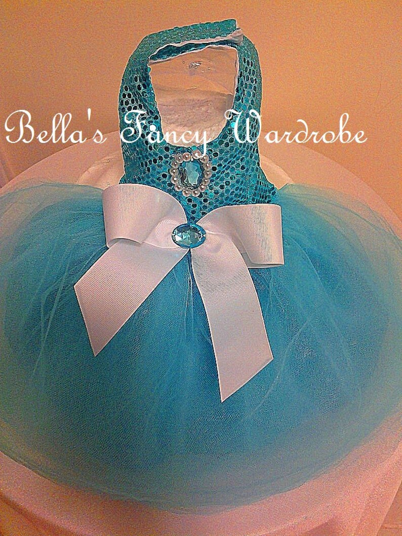 Blue Dog Dress Princess Dog Dress Dog Tutu Dog Dresses Dog Etsy