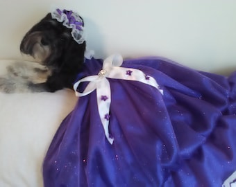 BFW Couture-Extremely Extravagant Purple Elegant Dog Fancy Dress