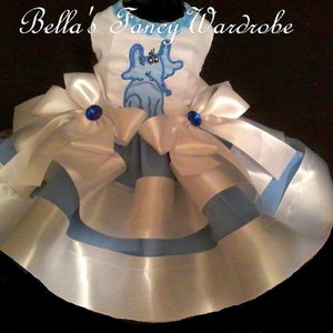 Blauwe hondenjurk, hondenjurken, hondenjurk Horton, hondenfeestjurk, hondenkleding, hondenkleding