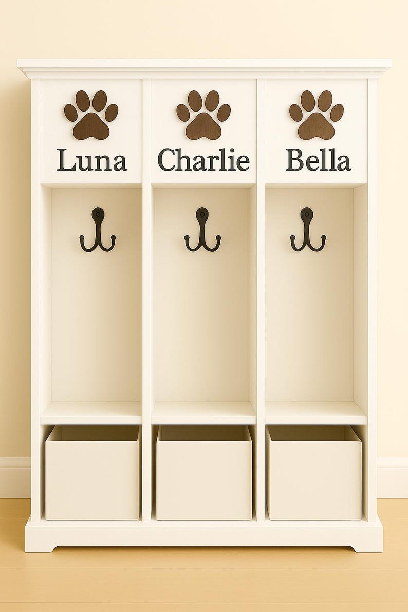 3 Unit Personalized Dog Cubbies - Etsy