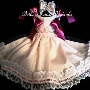 Cream Dog Dress: Custom Fit Lace Party Dress