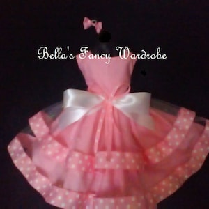 Pink & White Polka Dot Dog Dress