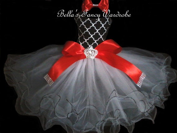 Black White dog dress black dog dress dog dress red dog dress dog tutu dress dog apparel dog clothes puppy clothes