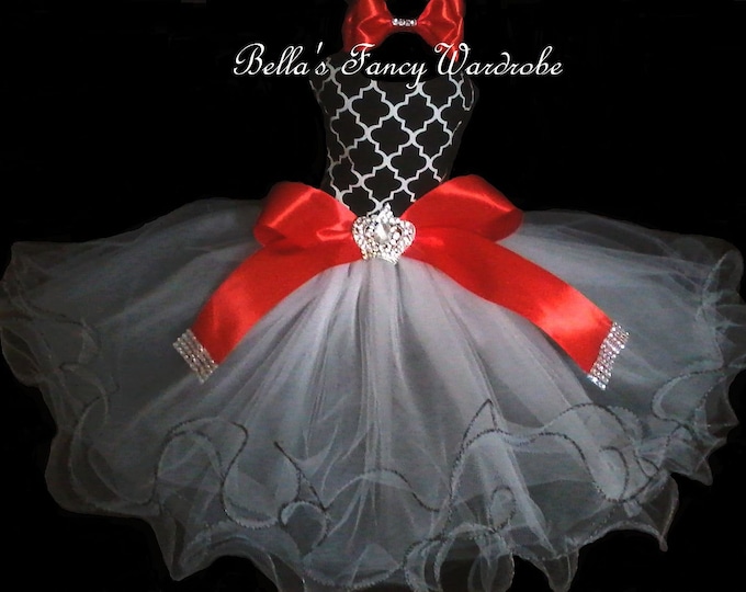 Black & White Dog Dress Black Dog Dress Dog Dress Red Dog Etsy