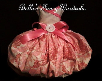 Pink Floral Dog Dress: Party or Summer Occasion