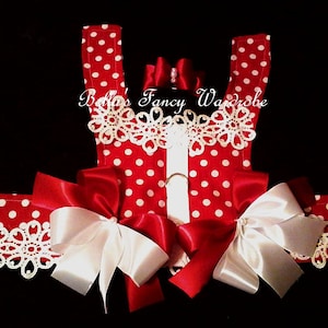 Red Polka Dot Dog harness, dog harness, dog vest, red and white dog harness