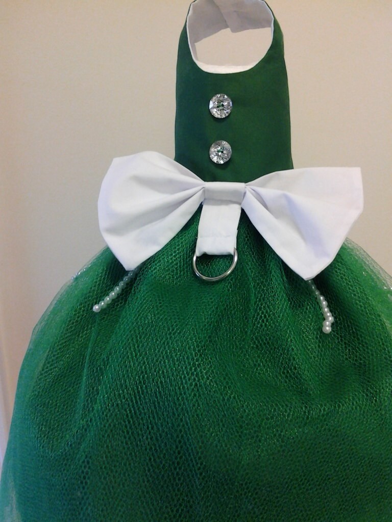 Green Dog Dress
 Green Dog Dress Dog Clothes Dog Dresses Christmas Dog Dress Etsy