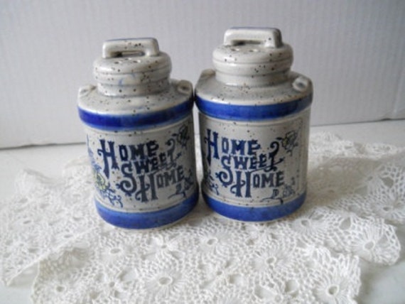 Large Cream Canister Salt and Pepper Shakers - Vintage, Collectible