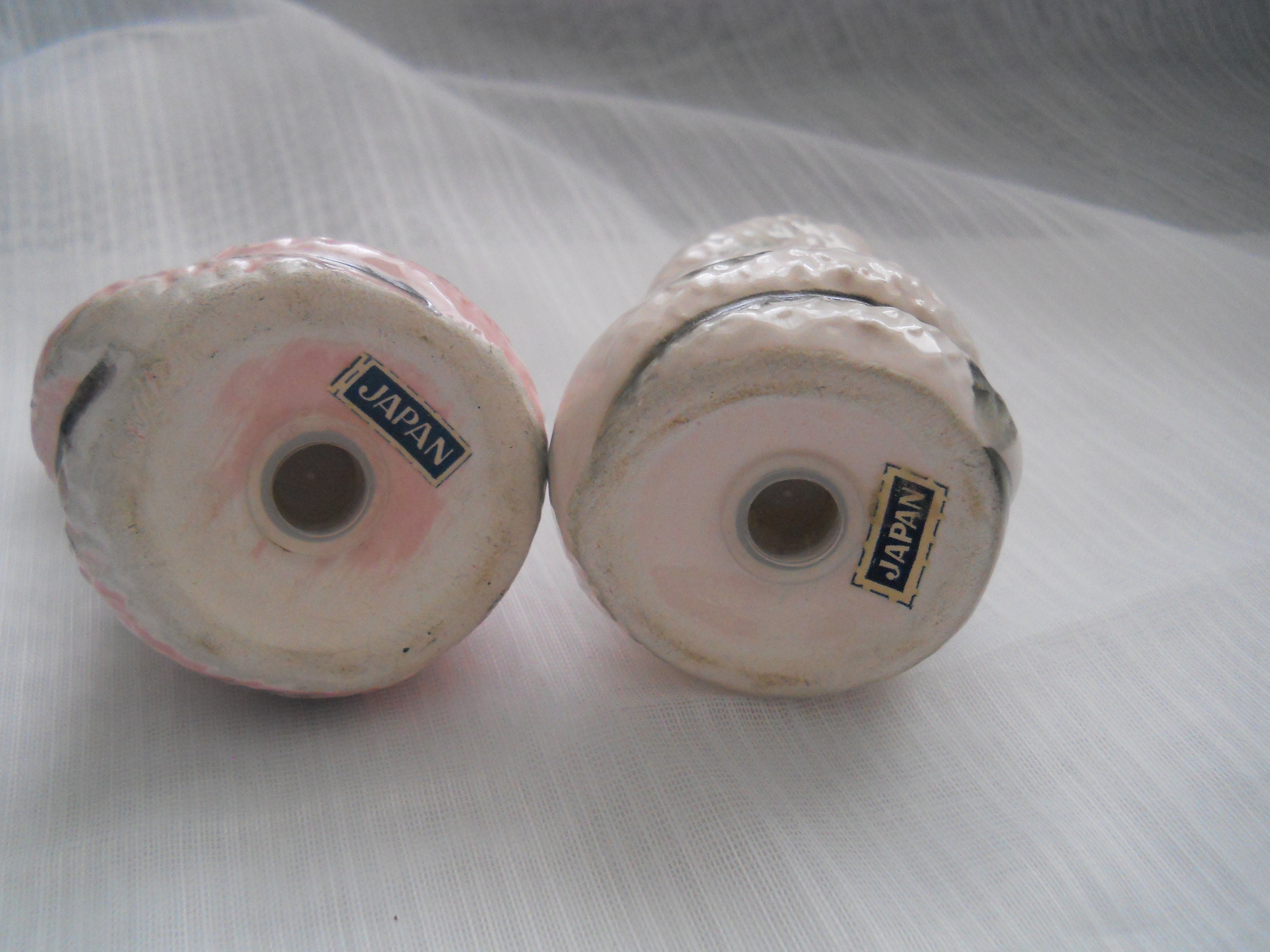 Pink Cobra snake salt and pepper shakers vintage, collectible, Japan