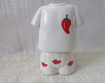 Tee Shirt and Boxer Shorts Salt and Pepper Shakers - vintage, collectible