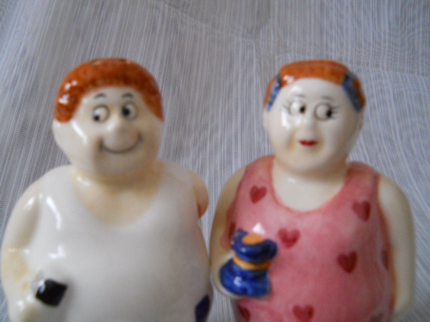 Husband and Wife Salt and Pepper Shakers vintage, collectible, couple
