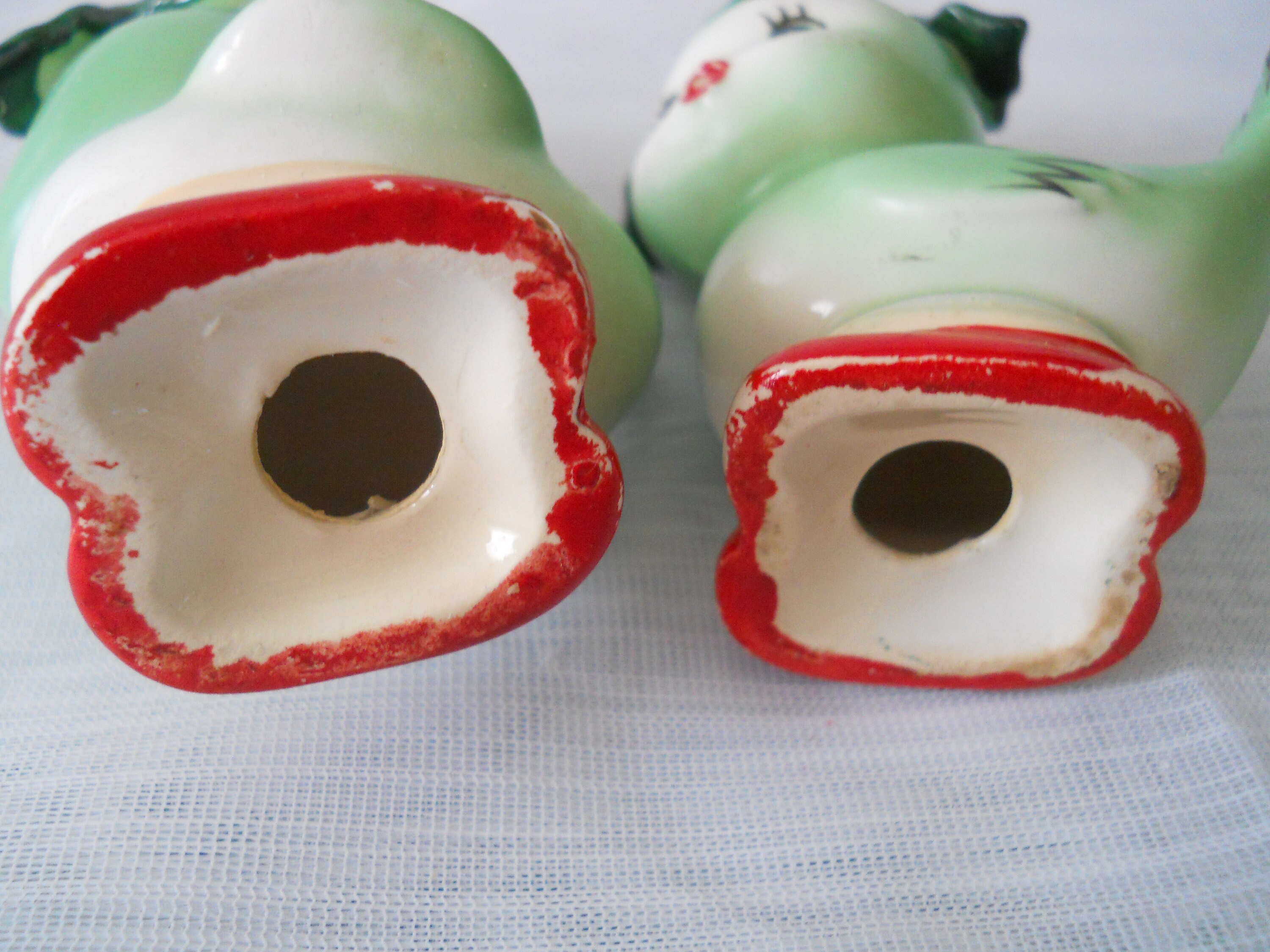 Lefton Birds with Holly Salt and Pepper Shakers vintage, collectible, RARE