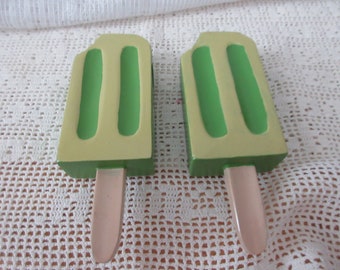 Lemon Lime Popsicles salt and pepper shakers - vintage, collectible