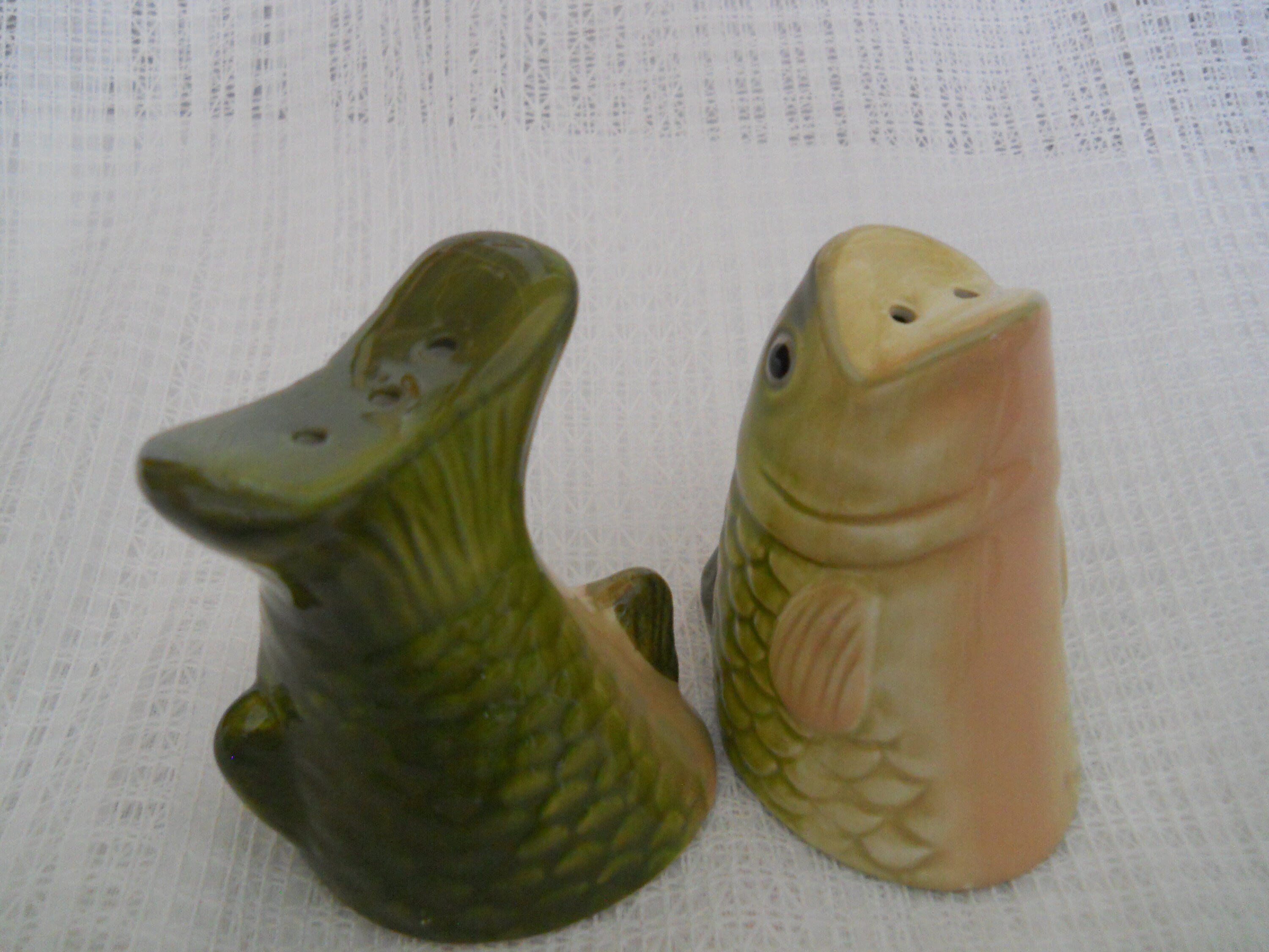 Trout Fish Salt and Pepper Shakers vintage, collectible, fish