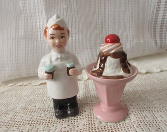 Ice Cream Man and Sundae - vintage, Collectible