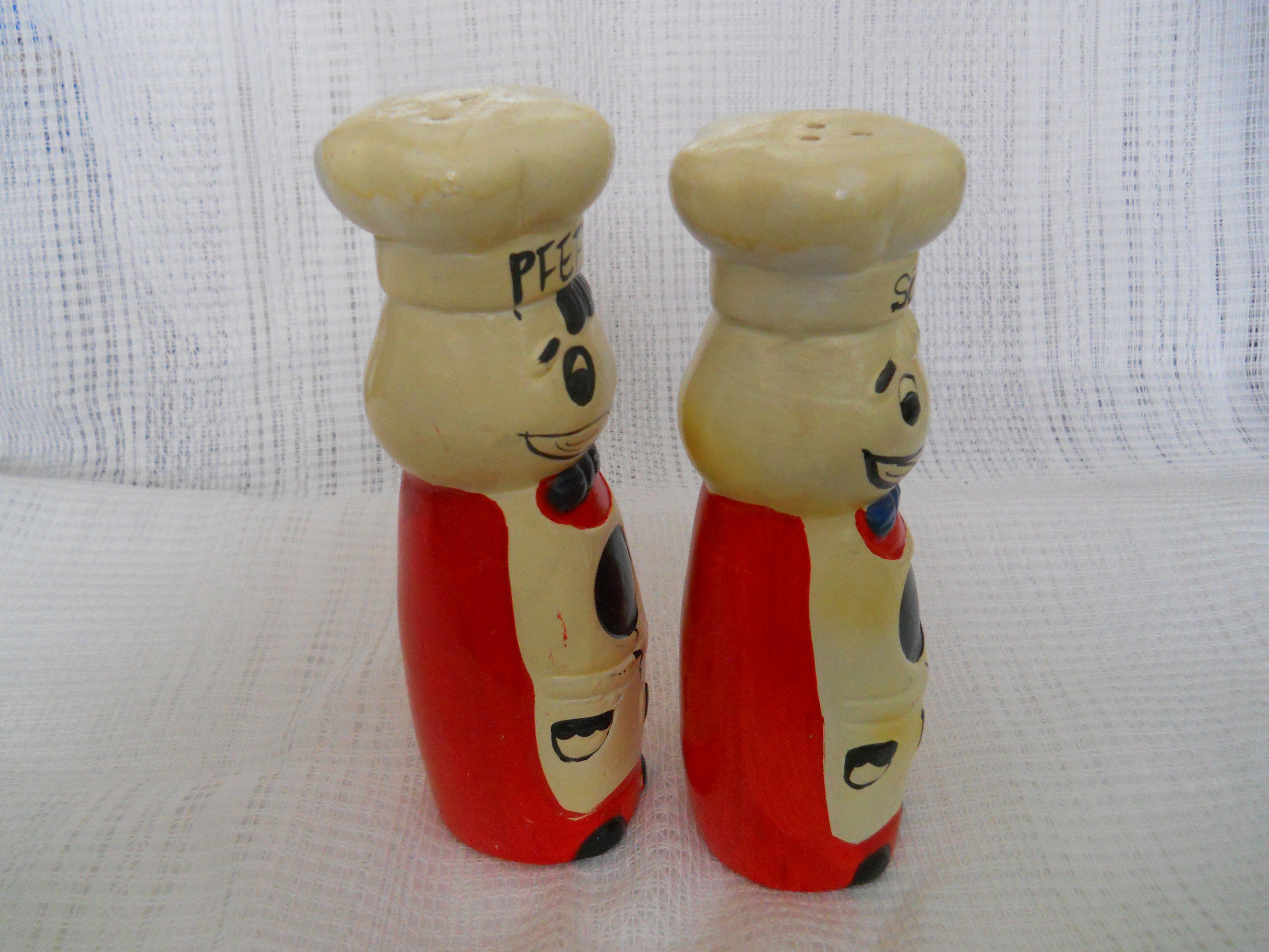 Italian Chef Salt and Pepper Shakers vintage, collectible