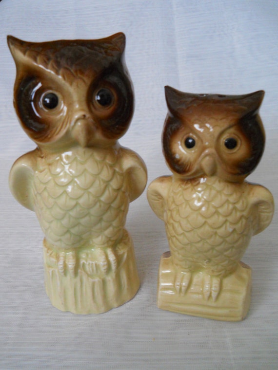 Owl Salt and Pepper Shakers - vintage, collectible, birds