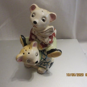 Saleiros e pimenteiros empilháveis Bear - vintage, colecionáveis, Japão