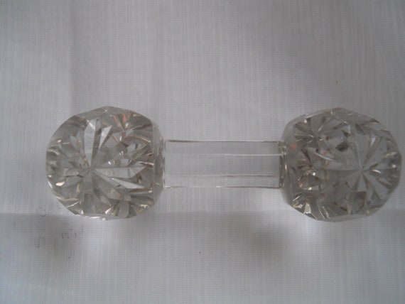 Crystal Starburst Knife Rest - vintage, collectible, tableware