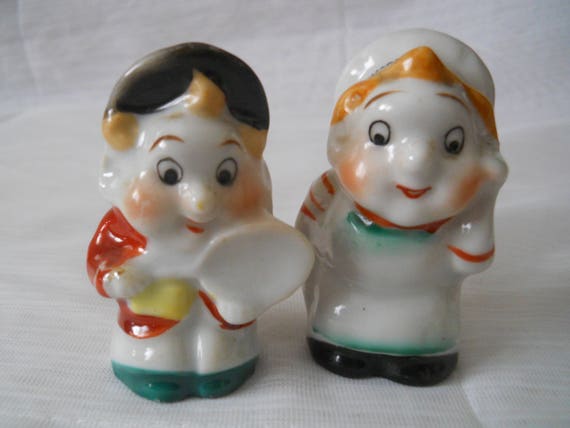 Little Bakers Salt and Pepper Shakers - vintage, collectible, Japan, souvenir