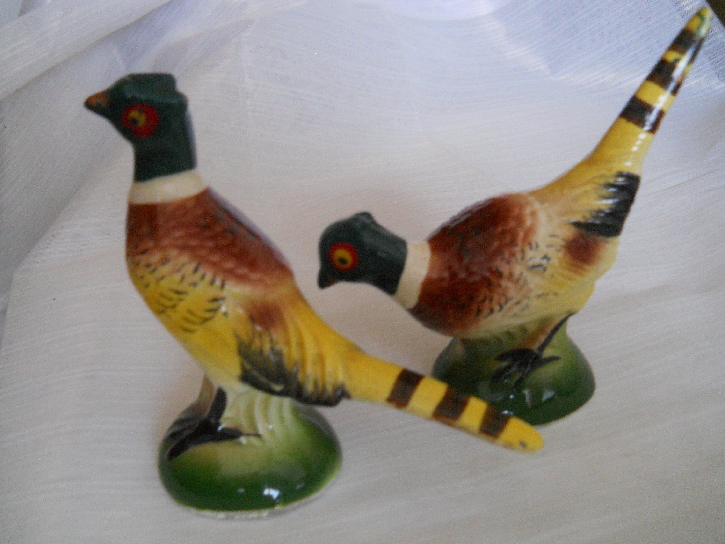 Pheasant Salt and Pepper Shakers vintage, collectible, birds, Japan