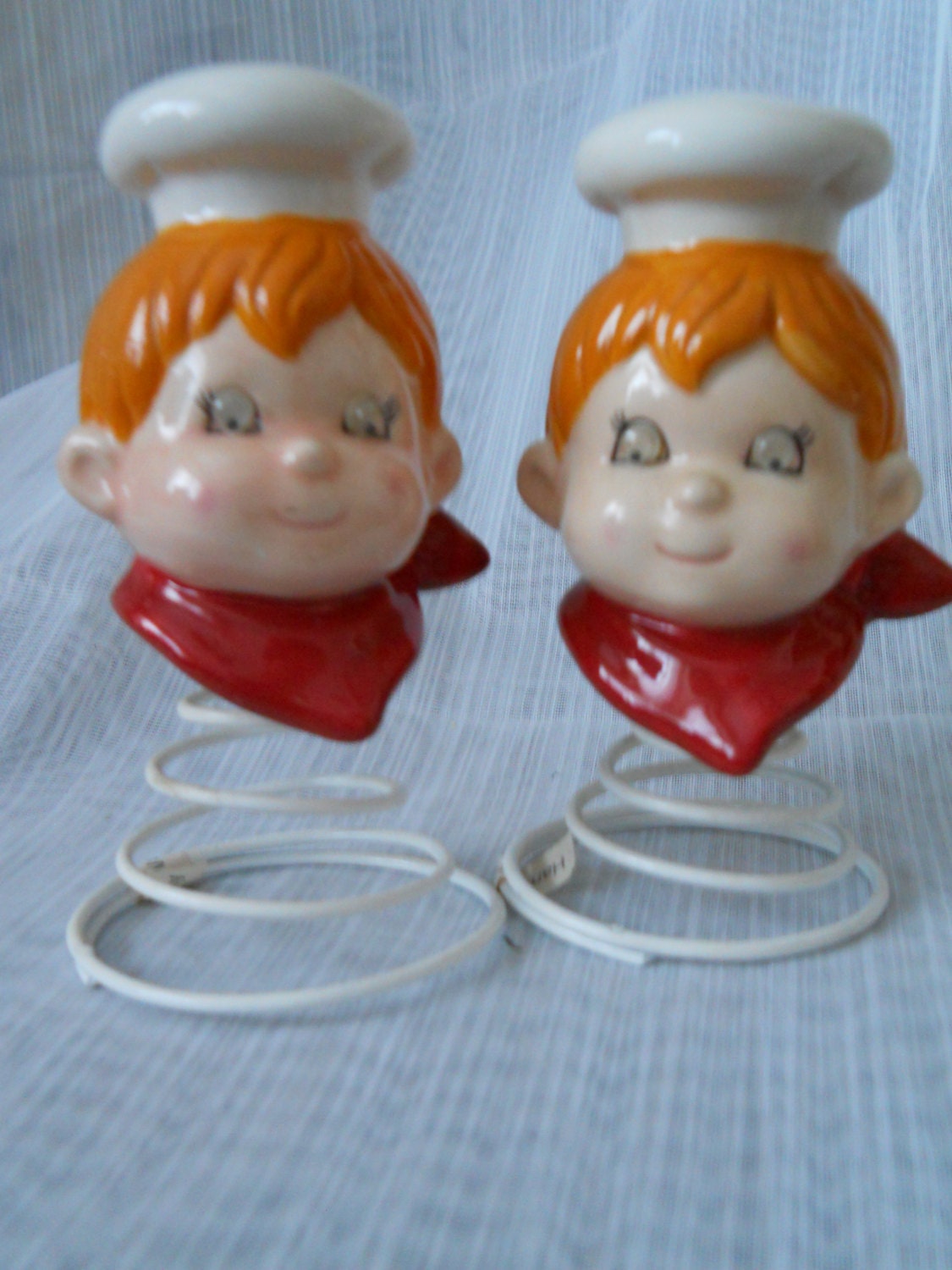 Boy Chefs Salt and Pepper Shakers - vintage, collectible, chefs, cooking