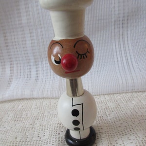 Wooden Chef Salt and Pepper Shaker - vintage, collectible, Japan