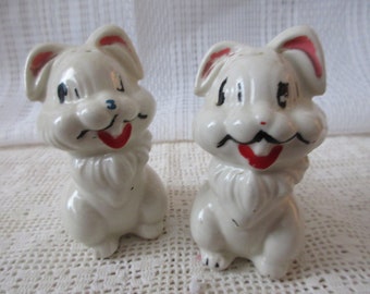 Thumper Salt and Pepper Shakers - vintage, collectible, Walt Disney