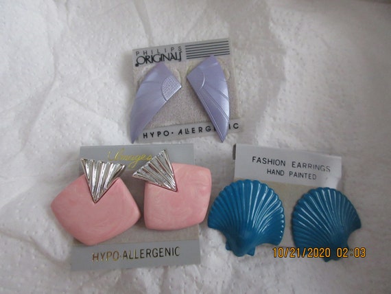 Pierced Earrings - three sets costume jewelry