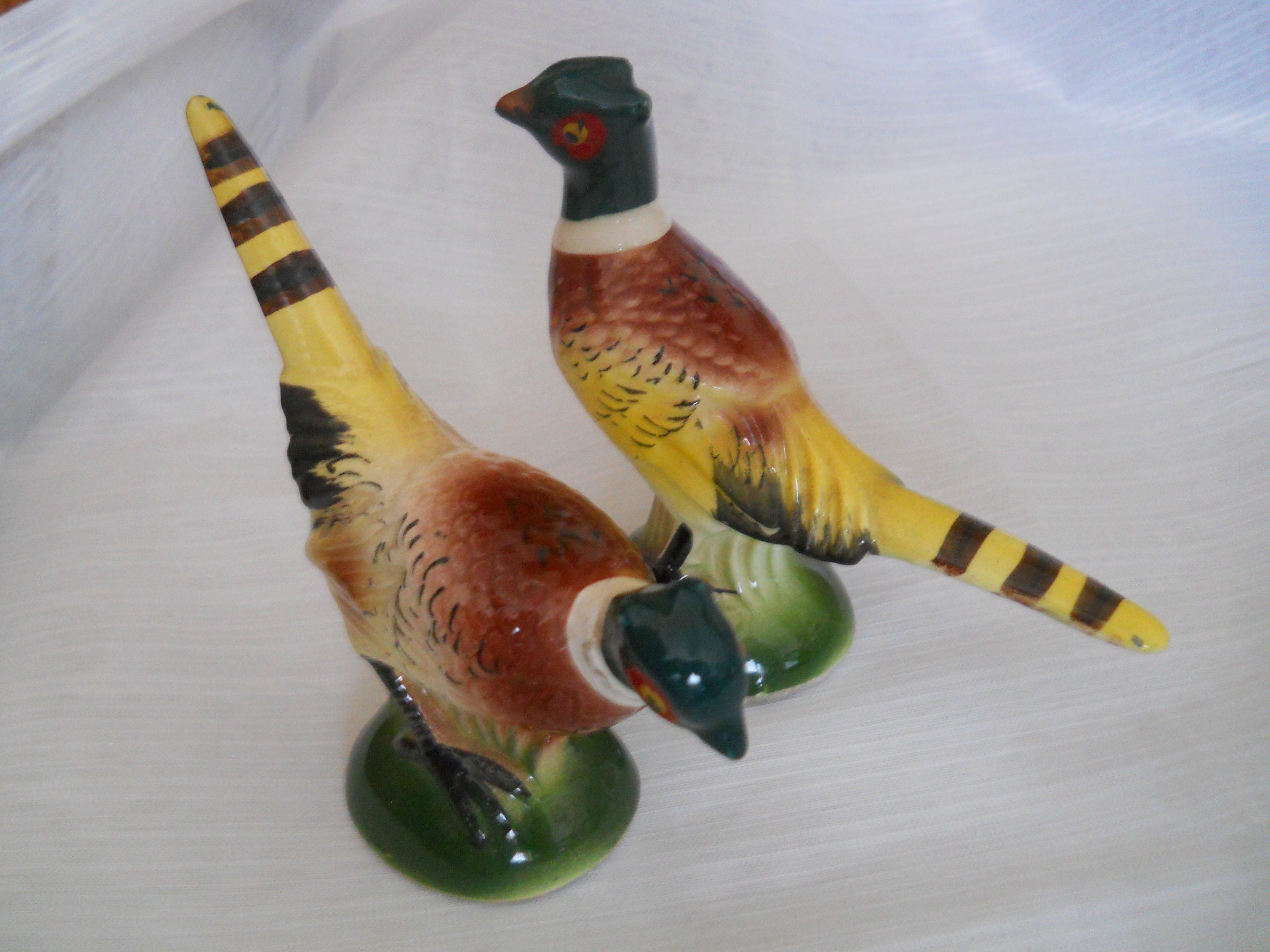 Pheasant Salt and Pepper Shakers vintage, collectible, birds, Japan