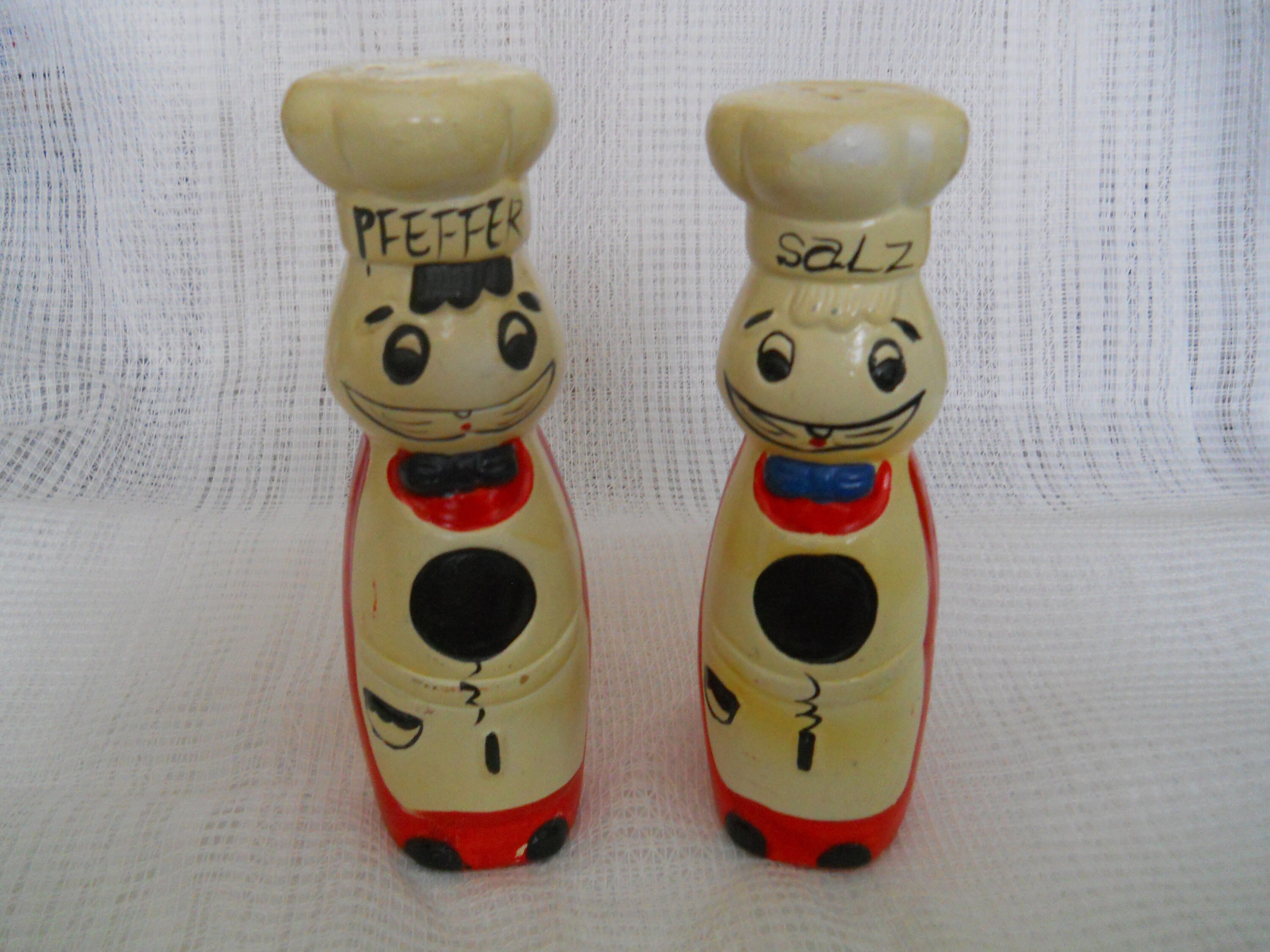 Italian Chef Salt and Pepper Shakers vintage, collectible