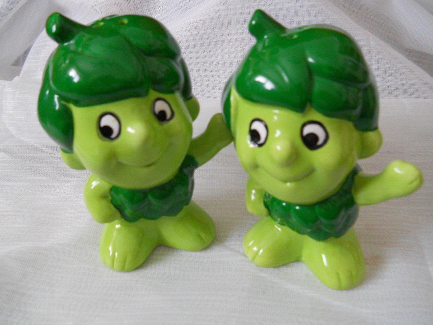 Green Giant Sprout Salt and Pepper Shakers vintage, collectible, advertising, vegetable, rare