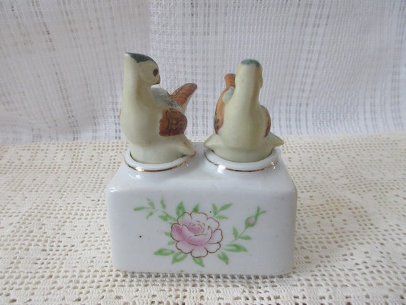 Pheasant Nodder Salt and Pepper Shakers - vintage, collectible, birds