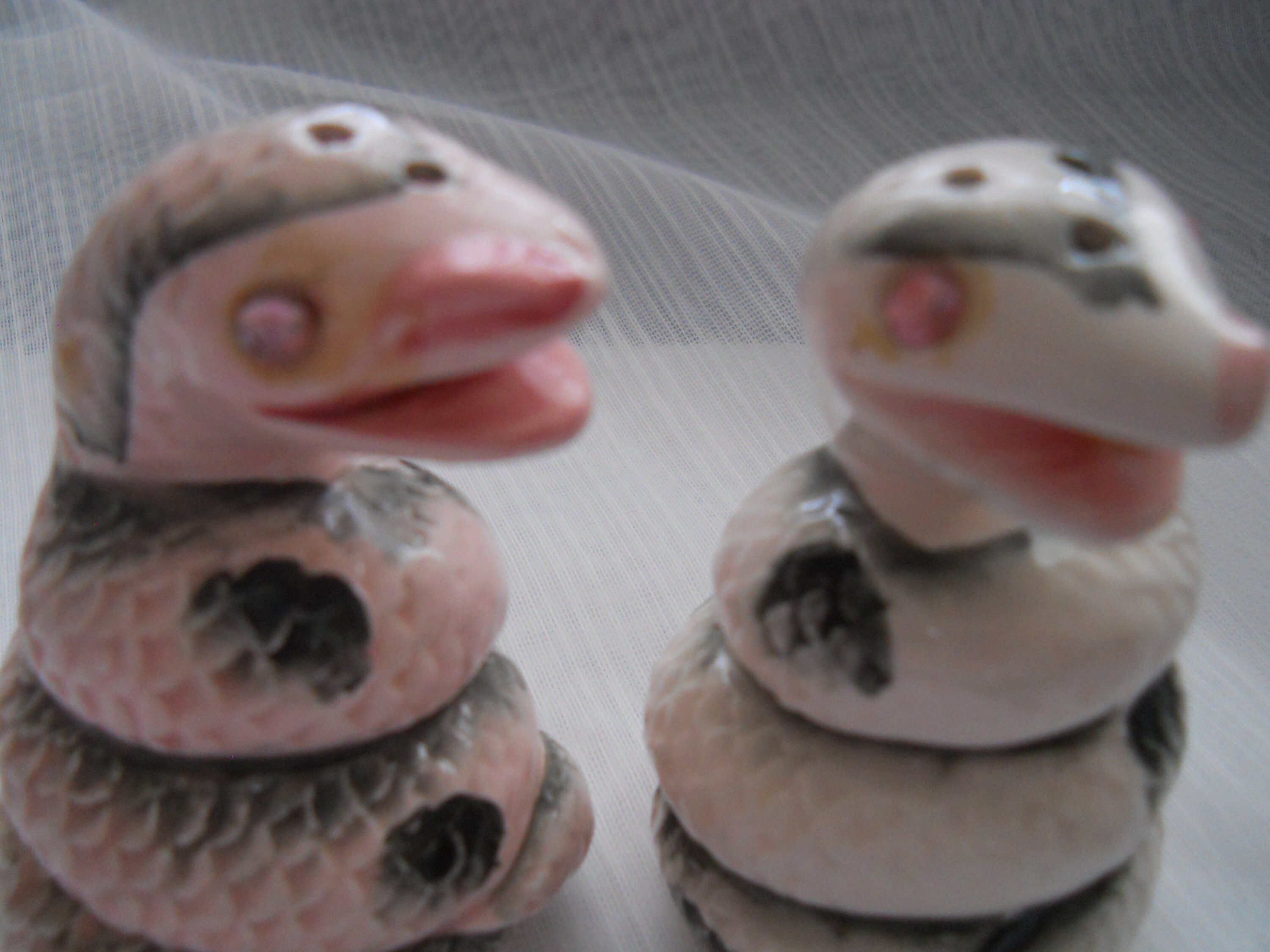 Pink Cobra snake salt and pepper shakers vintage, collectible, Japan