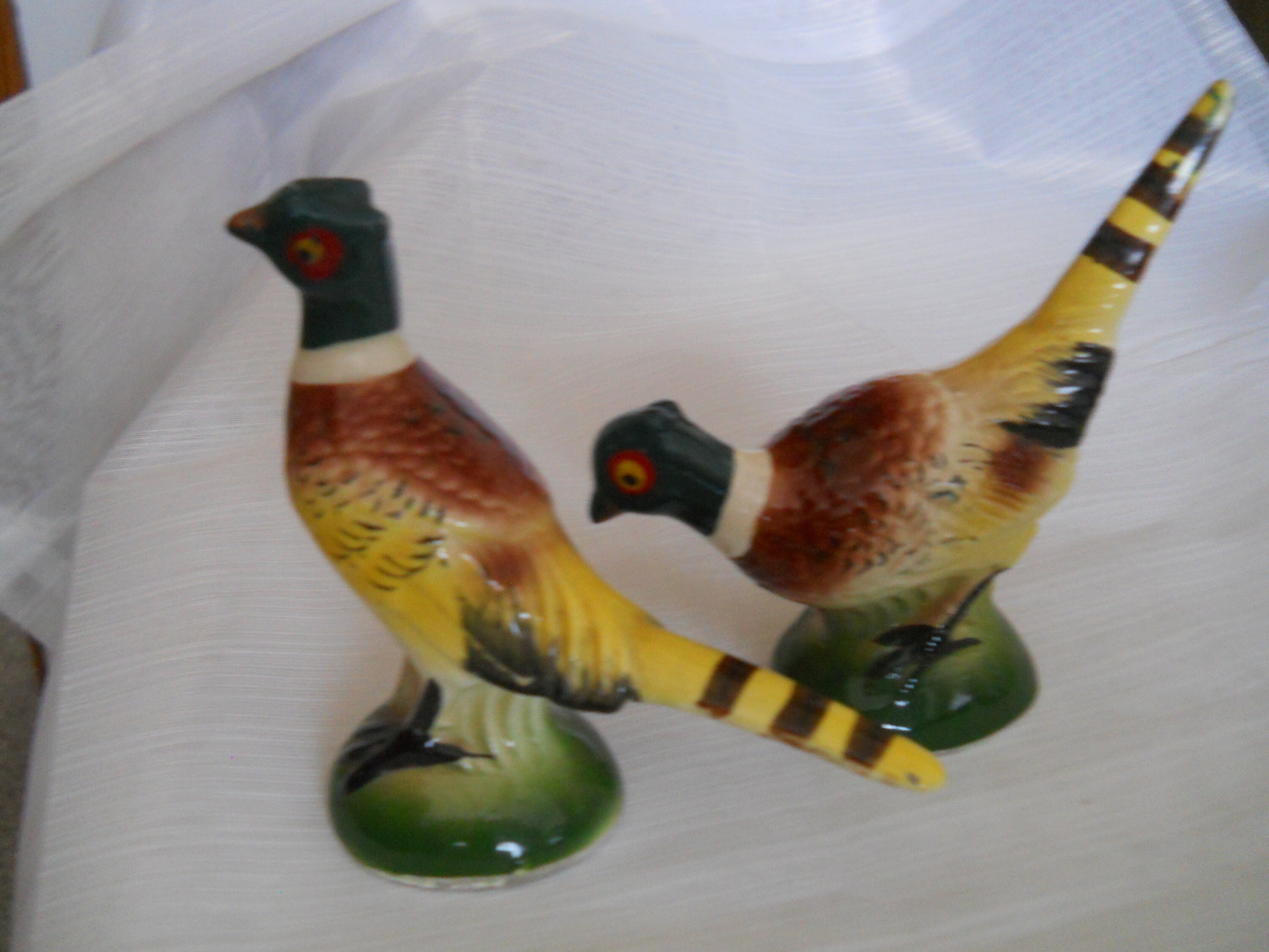Pheasant Salt and Pepper Shakers vintage, collectible, birds, Japan