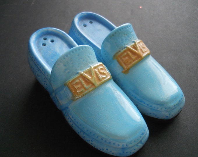 Elvis Presley Blue Suede Shoes Salt and Pepper Shakers Vintage, Collectible, Shoes, Shakers Etsy