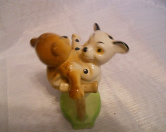 Teetering Puppies Salt and Pepper Shakers - vintage, collectible, RARE