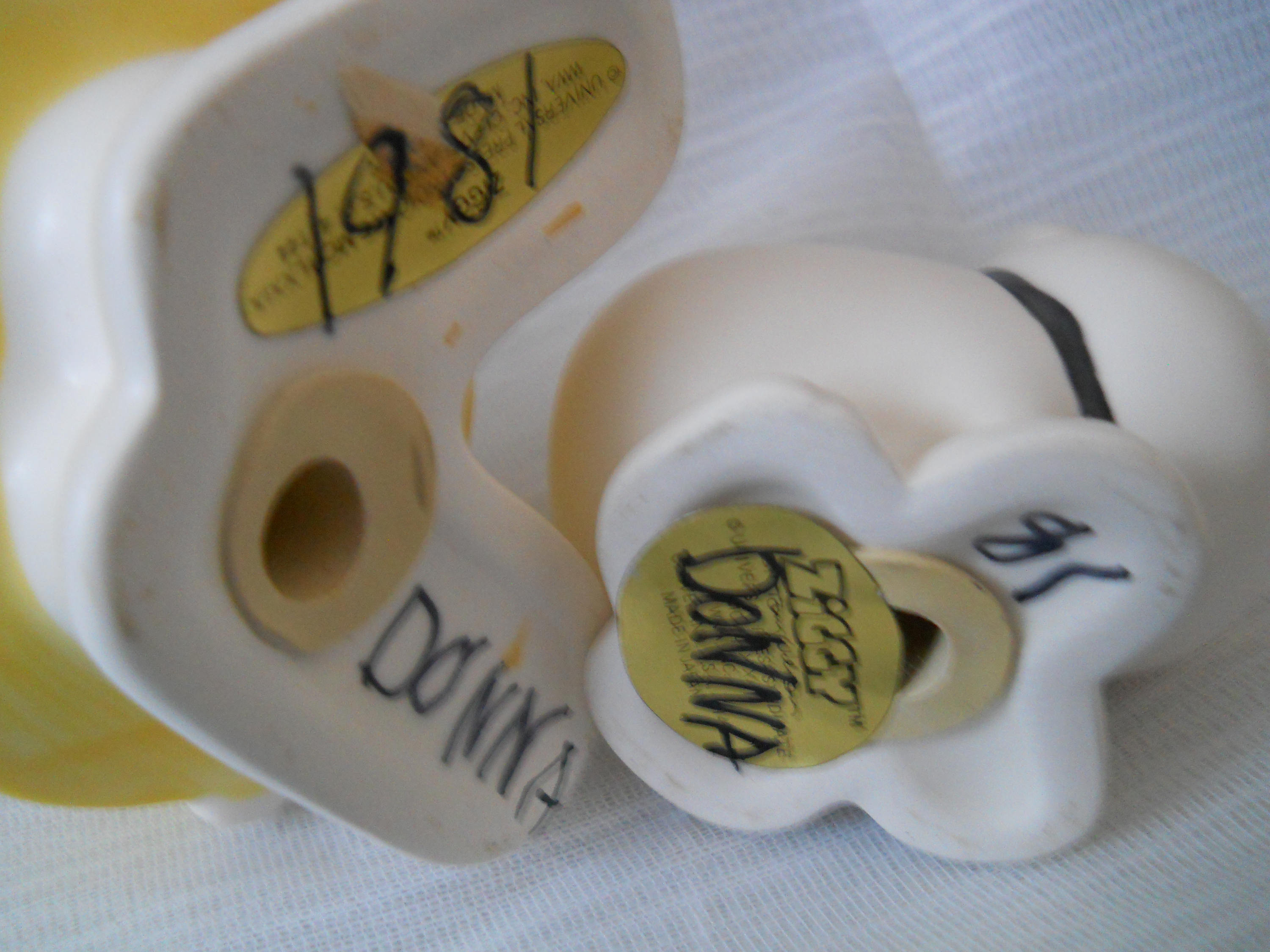 Ziggy and Fuzz Salt and Pepper Shakers cartoons, vintage, collectible