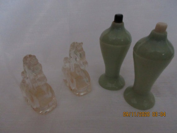 Plastic Kohara Unicorn and plastic one piece salt and pepper shakers - vintage, collectible