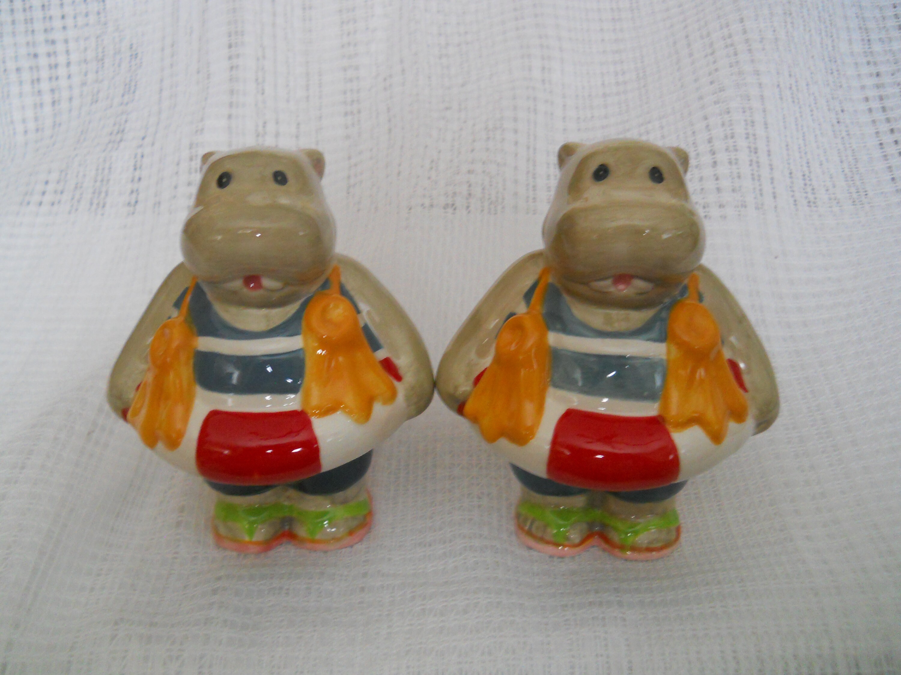 Hippo Salt and Pepper Shakers vintage, collectible, China