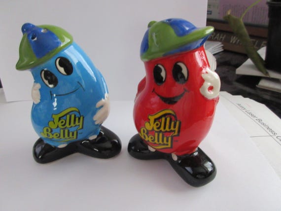 Jelly Belly Salt and Pepper Shakers - vintage, collectible, candy